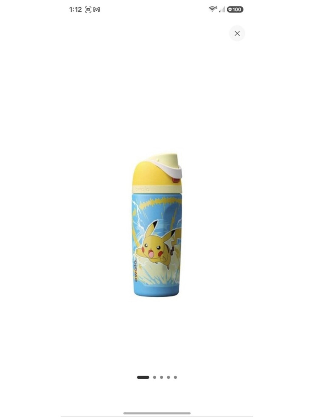 Pikachu Pokemon x Target Owala Water Bottle 16 oz